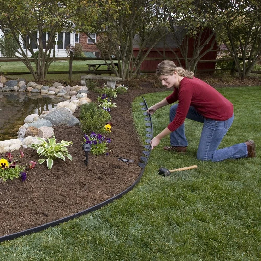 EasyFlex 100-ft Black Plastic Landscape Edging Roll 3 EasyFlex 100-ft Black Plastic Landscape Edging Roll - Image 3