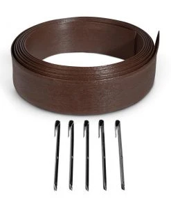 Suncast No-Dig 20 ft. Resin Edging 20-ft Brown Plastic Landscape Edging Roll