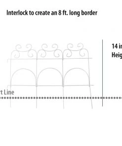 Garden Accents Edging 14-in H x 8-t L White Scroll Folding Fence -Landscaping Online Outlet 09814776