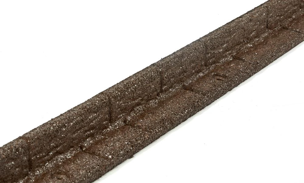 Rubberific 4-ft Brown Rubber Landscape Edging Section 2 Rubberific 4-ft Brown Rubber Landscape Edging Section - Image 2