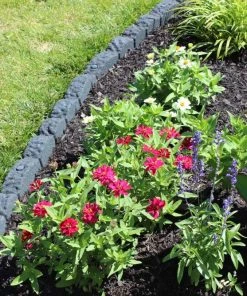 Rubberific 4-ft Gray Rubber Landscape Edging Section -Landscaping Online Outlet 15926914