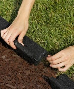 Rubberific 4-ft Black Rubber Landscape Edging Section 18 Rubberific 4-ft Black Rubber Landscape Edging Section -Landscaping Online Outlet 15926964