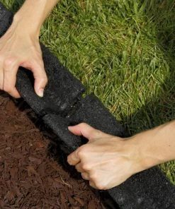 Rubberific 4-ft Black Rubber Landscape Edging Section 19 Rubberific 4-ft Black Rubber Landscape Edging Section -Landscaping Online Outlet 15926965