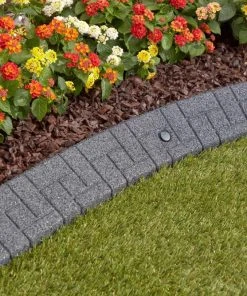 Rubberific 4-ft Gray Rubber Landscape Edging Section -Landscaping Online Outlet 16707660