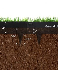 IRONRIDGE 5-Pack Black Landscape edging section -Landscaping Online Outlet 42352142