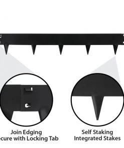 IRONRIDGE 5-Pack Black Landscape edging section -Landscaping Online Outlet 42352146
