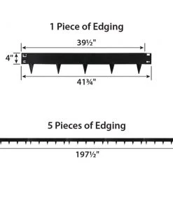 IRONRIDGE 5-Pack Black Landscape edging section -Landscaping Online Outlet 42352147