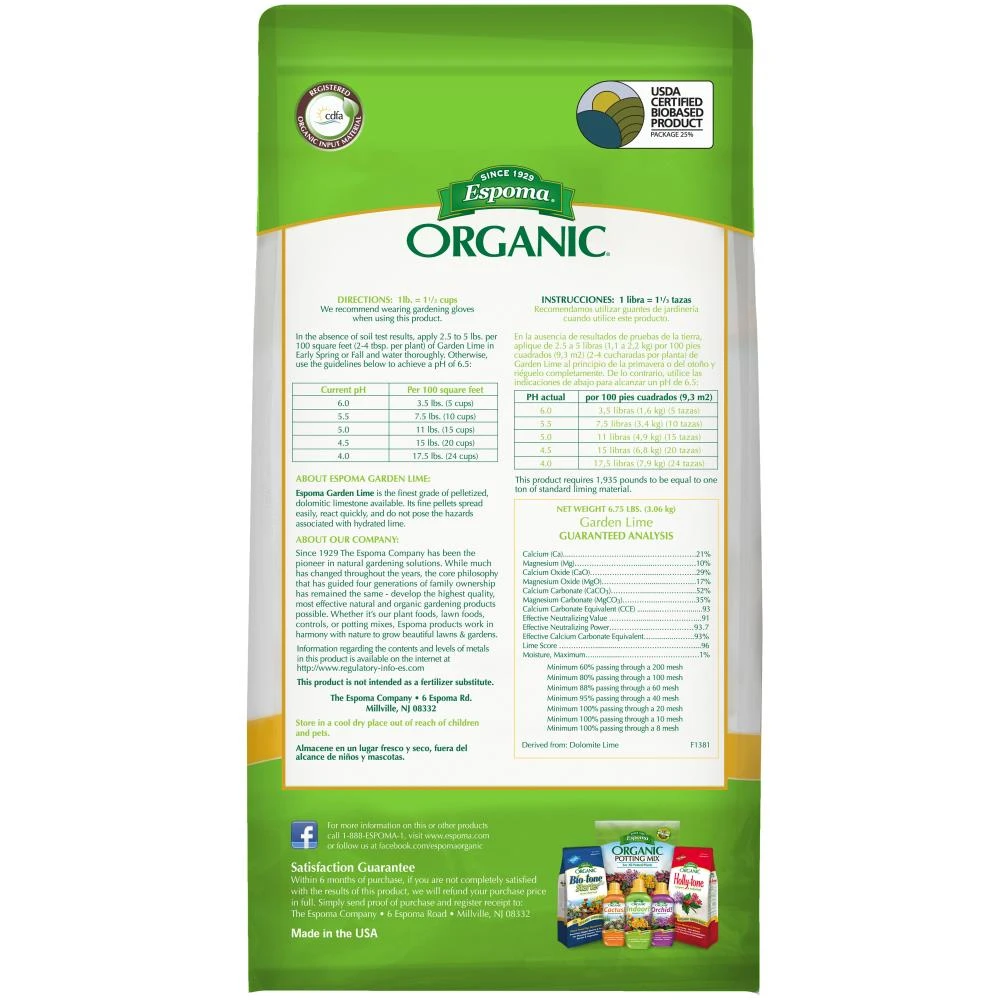 Espoma Soil & Soil Amendments Garden Organic Lime Ph Balancer 4 Espoma Soil & Soil Amendments Garden Organic Lime Ph Balancer - Image 4