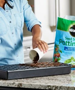 Miracle-Gro Soil & Soil Amendments Seed Starting Potting Mix 2-Pack 8-Quart Potting Soil Mix -Landscaping Online Outlet 44003951