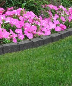 Multy Home Castle Stone Garden Border 4-ft Grey Rubber Landscape Edging Section -Landscaping Online Outlet 44079711